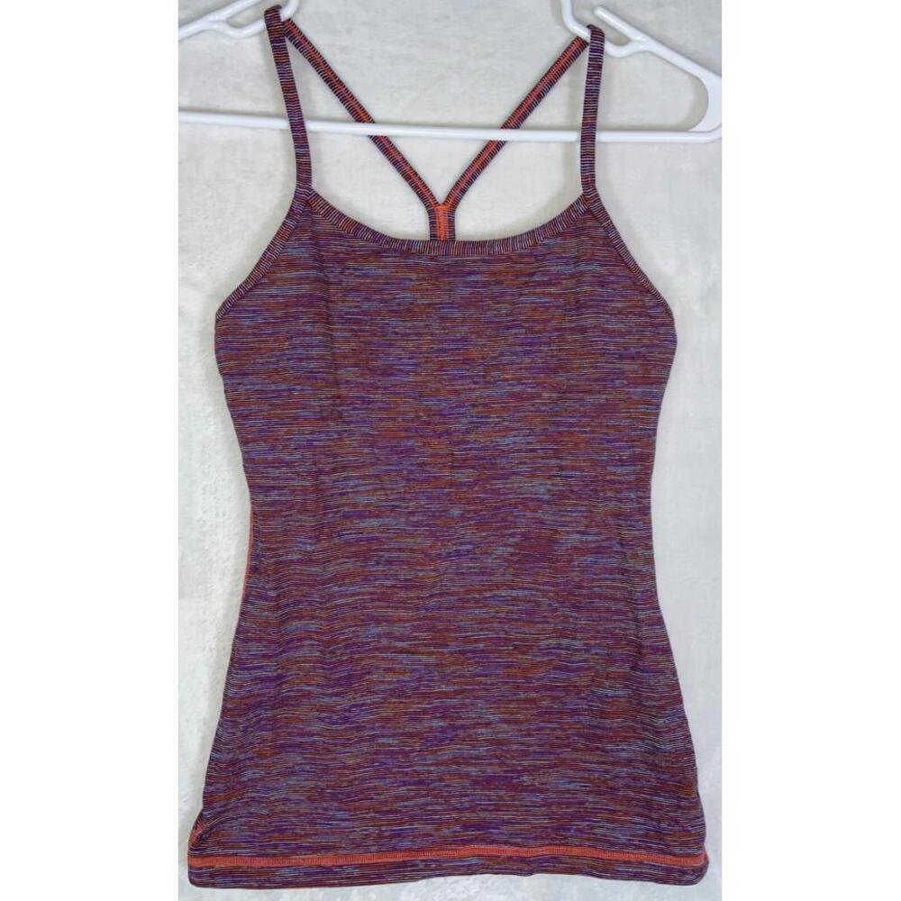 LULULEMON POWER Y TANK LUON SIZE 4 Active Yoga Workout Gym Fitness Top